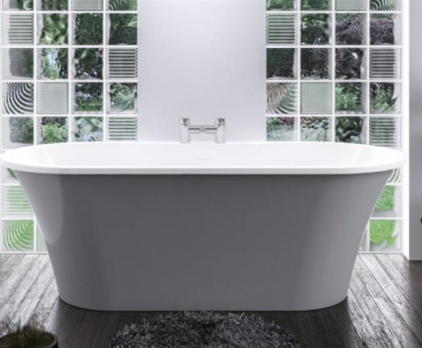 Margravine Gloss White Double Skinned Acrylic Freestanding Bath 1660 x 730mm