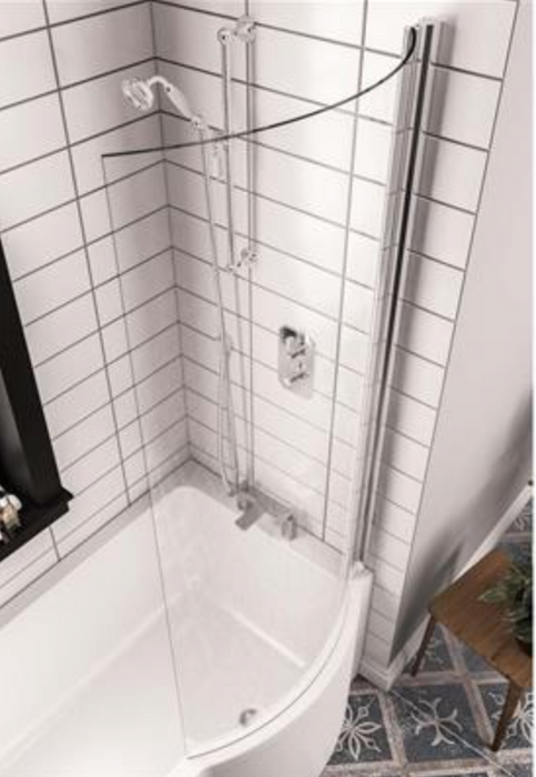 Beaufort Chrome Easy Clean 6mm Bath Screen
