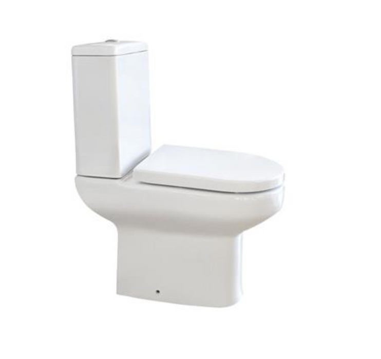 Andelle Open Back WC Pan with Cistern & Soft Close Seat