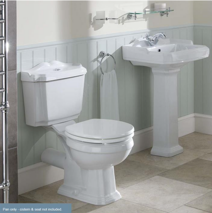 Belgravia Open Back WC Pan with Cistern & Soft Close Seat