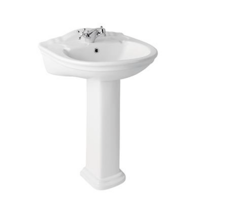 Tamarind 560 Traditional Basin 1TH with Pedestal