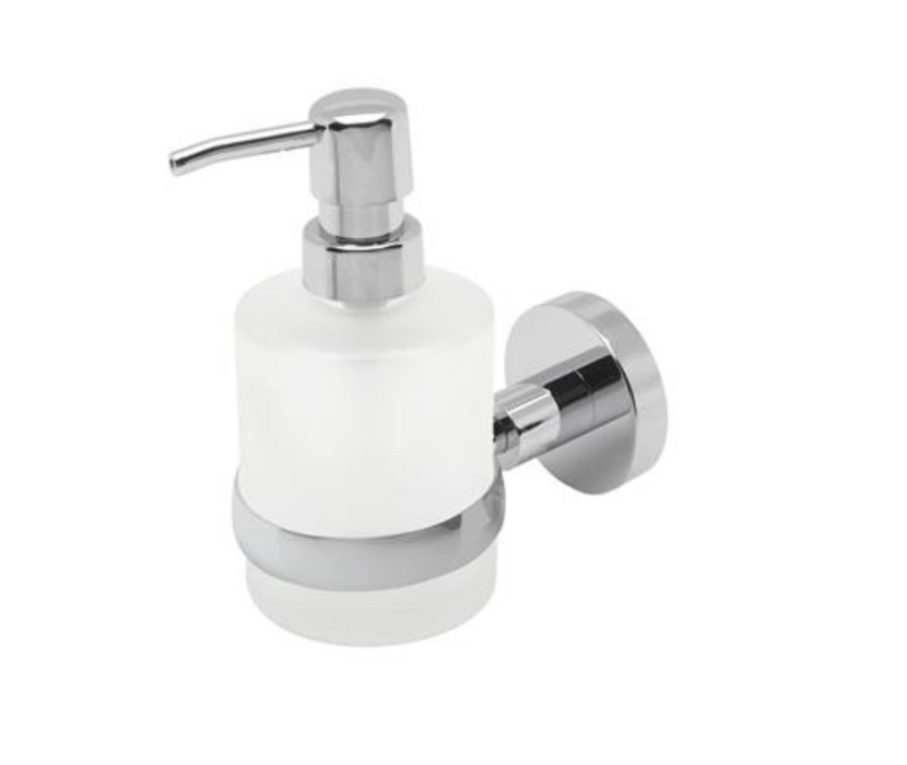 Genoa Solid Brass Glass Soap Dispenser