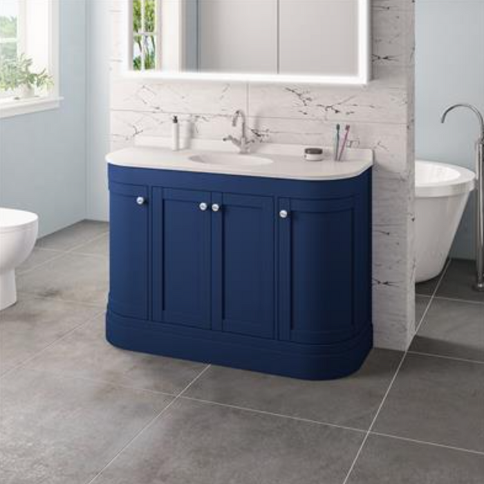 Hardwick Traditional Matt Blue 1200 Floorstanding Vanity with Basin