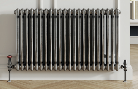 Designer Raw Metal 3 Column Radiator 600mm x 643mm