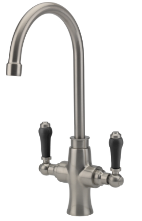 Victoria Nero Brushed Nickel Mono Sink Mixer