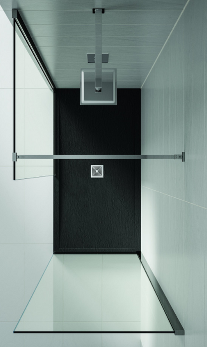 Aqualavo Black Rectangular Shower Tray 1000mm x 900mm