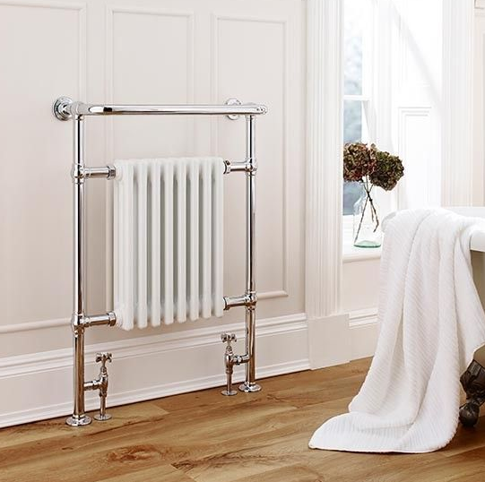 K-Vit Crown Chrome/White Traditional Towel Rail 500mm