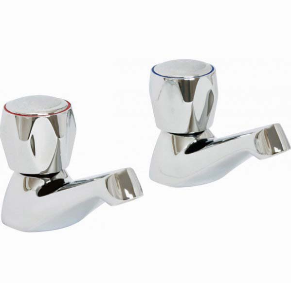 Skara Chrome Basin Pillar Taps
