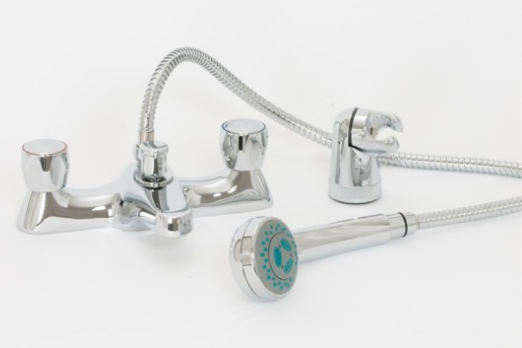 Skara Chrome Deck Bath Shower Mixer and Shower Kit