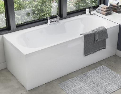 White Gloss Waterproof Bath Panel 1800mm