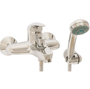 Barra Chrome Wall Mounted Shower Mixer and Shower Kit