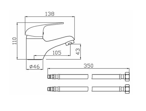 K-Vit G4K Chrome Mono Basin Mixer