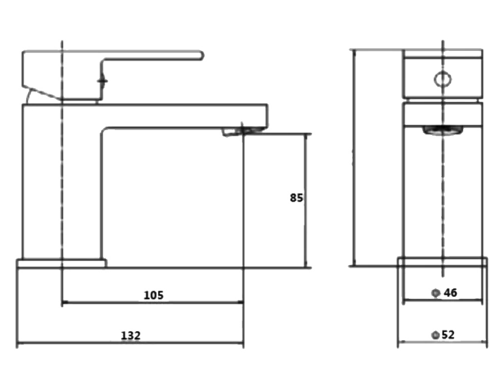K-Vit Logik Chrome Mono Basin Mixer