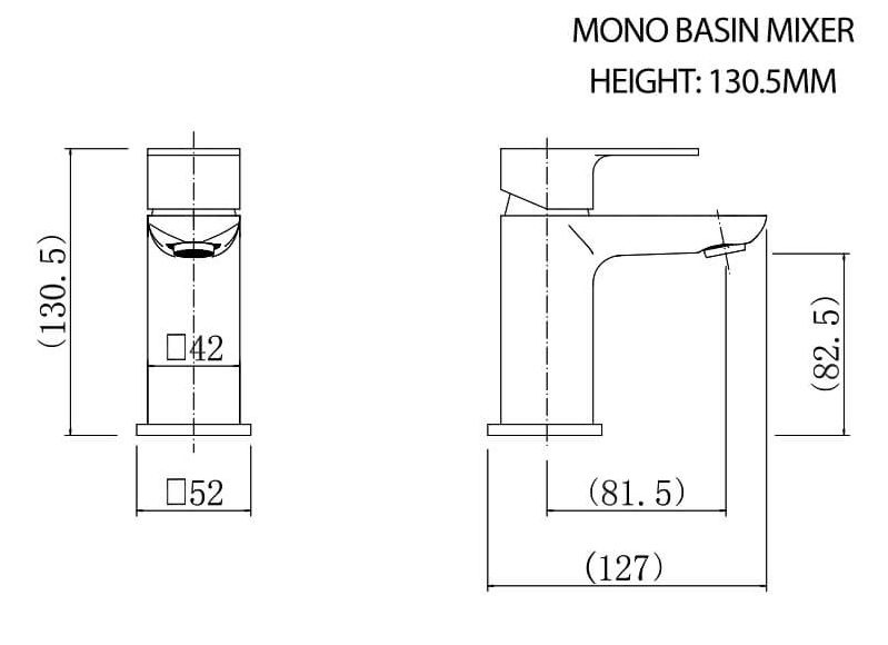 K-Vit Visage Chrome Mono Basin Mixer