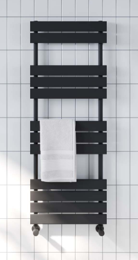 Life Black Towel Radiator 800mm x 450mm
