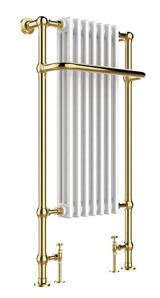 JTP Grosvenor Antique Brass 1130 x 553mm Traditional Heated Towel Radiator