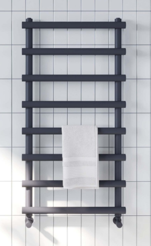 Izem Carbon Anthracite Towel Radiator 850mm x 500mm