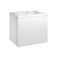 Luka 60 Double Drawer Wall Hung Vanity Unit with Luka Basin - Select Colour
