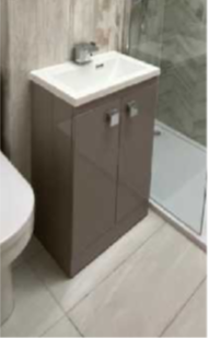 Midi 50 Double Door Vanity Unit with Ceramic Basin - Select Colour
