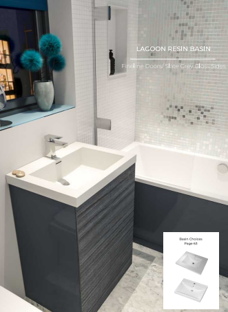 Lagoon 60 Double Drawer Vanity Unit with Lagoon Basin - Select Colour