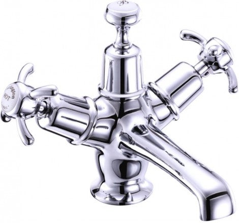 Burlington Anglesey Basin Mixer with High / Low Central Burlington Ceramic Indice with Click-Clack