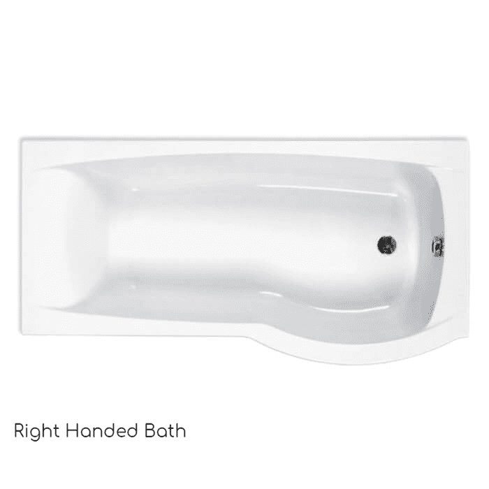 Carron Delta 1700 x 800mm Right Handed Showerbath - Acrylic