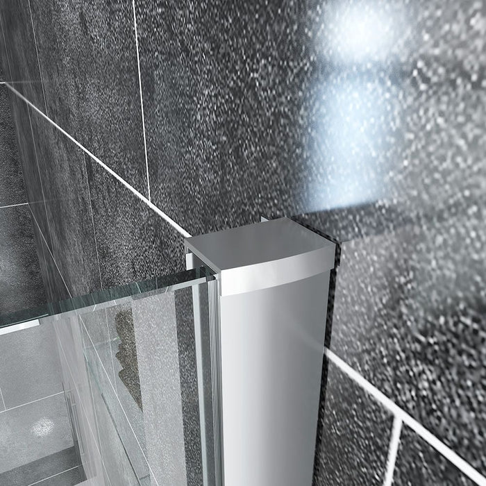 Elle 1600x760mm Sliding Shower Enclosure 8mm Easy Clean Glass Cubicle