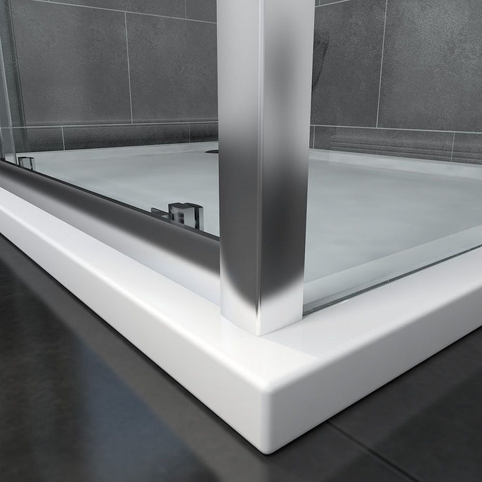 Elle 1400x760mm Sliding Shower Enclosure 8mm Easy Clean Glass Cubicle