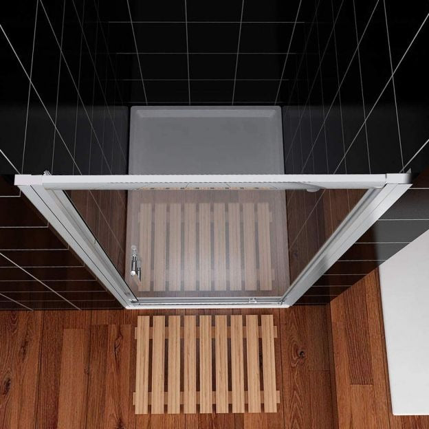 Elle 800mm Framed Pivot Hinged Shower Door 6mm Tempered Glass Swing Door