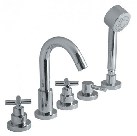 Vado Elements Water Deck Mounted 5 Hole Concealed Bath Shower Mixer