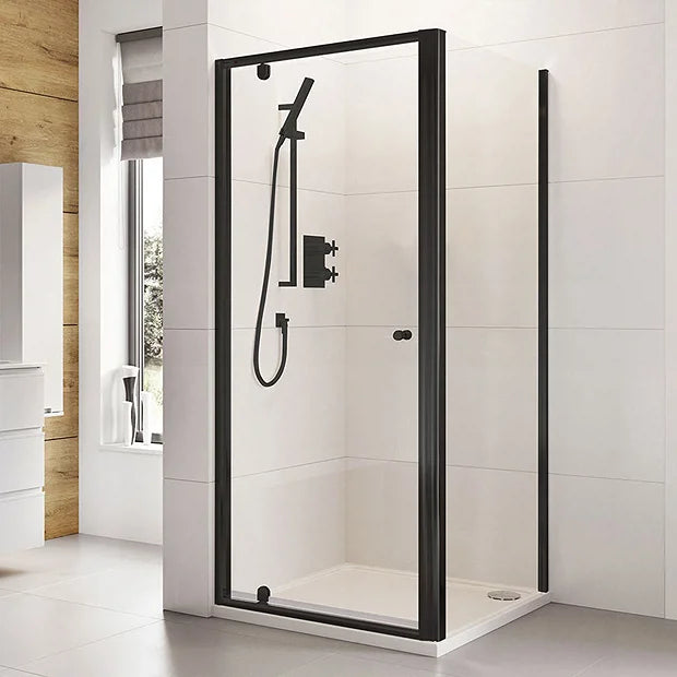 Haven6 Matt Black Pivot Door Shower Enclosure 760 x 760mm