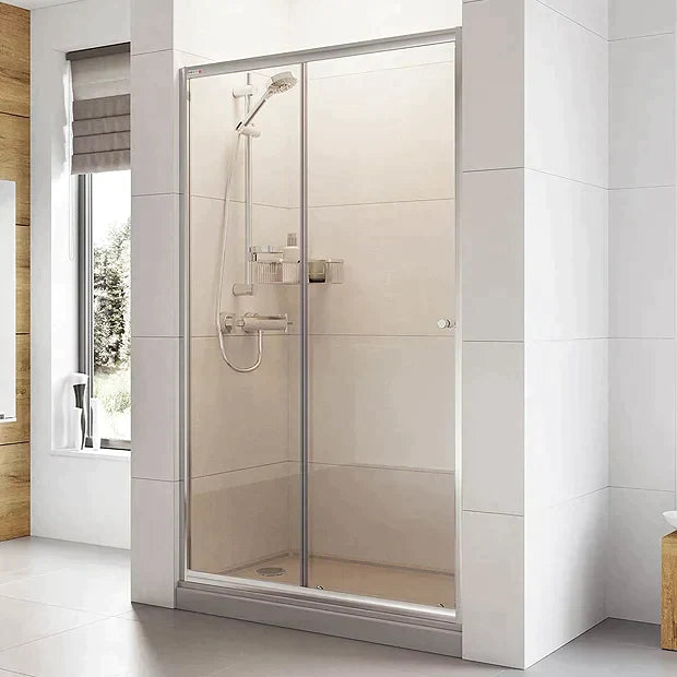 Haven6 Chrome Sliding Door Shower Enclosure 1700 x 1900mm