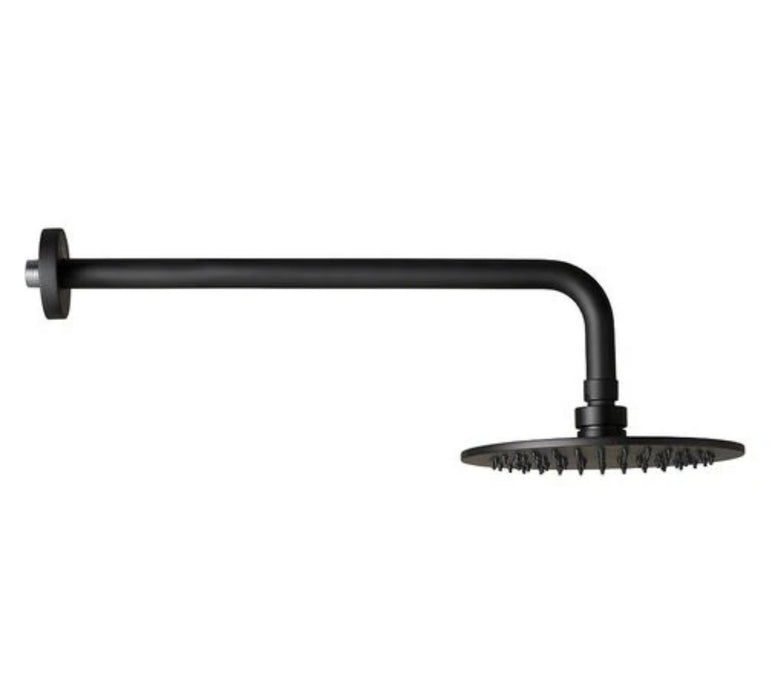 Noir Solex Crosshead Triple Vertical Shower Valve with Handheld + hose and 200mm Overhead with Wall arm
