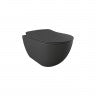 Creavit Free Anthracite Matt Wall Hung Pan with Soft Close Seat/Cover