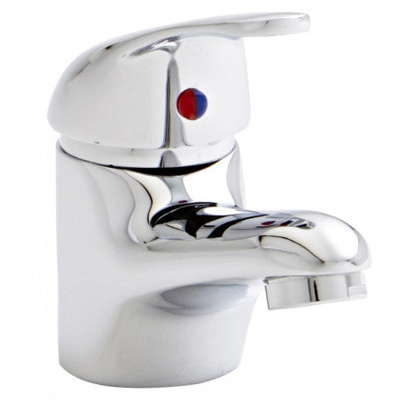 Kartell Chrome Mono Basin Mixer Tap With Clicker Waste