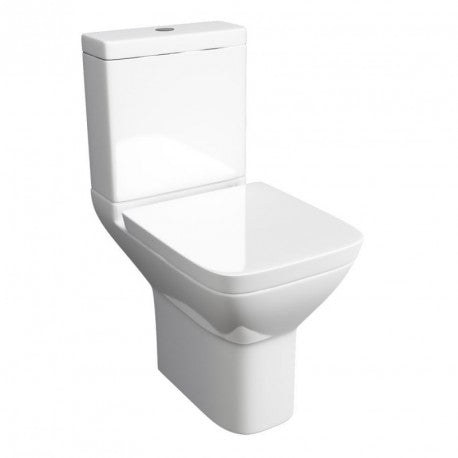 Kartell Project Square Close Coupled WC Toilet Pack with Soft Close Seat
