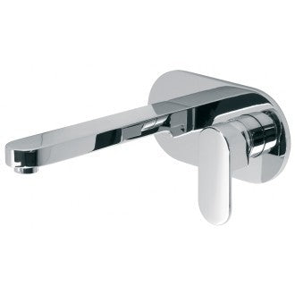 Vado Life Wall Mounted Single Lever Basin Mixer Tap with Backplate