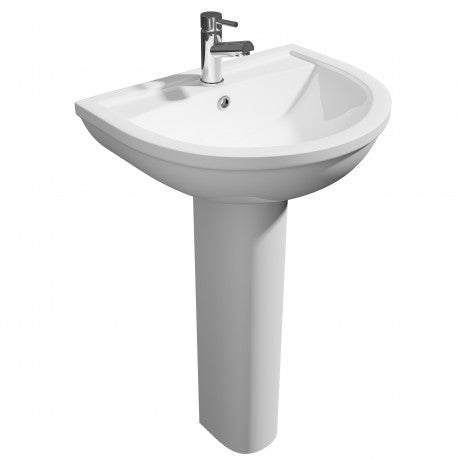 Kartell Lifestyle 1 Tap Hole Basin and Pedestal
