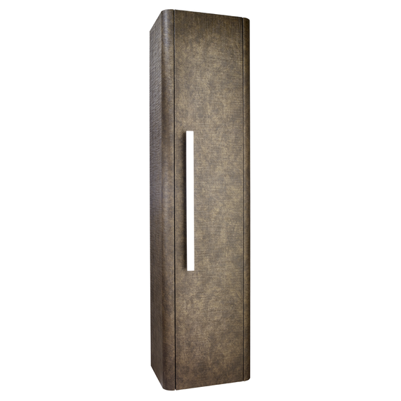 Linen Rust Brown Textured Finish 400 x 300mm Tall Wall Hung Cabinet