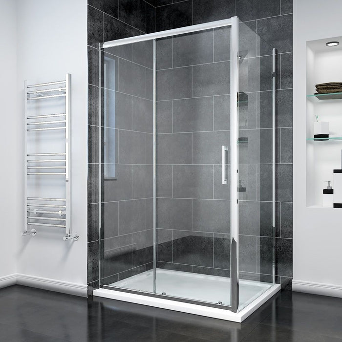 Elle 1400x760mm Sliding Shower Enclosure 8mm Easy Clean Glass Cubicle