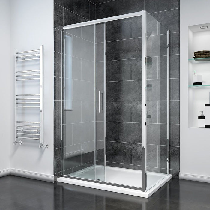 Elle 1500x700mm Sliding Shower Enclosure 8mm Easy Clean Glass Cubicle