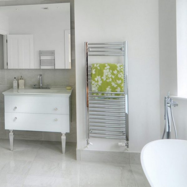 TowelRads Ladder Rail 800x300mm Pisa Chrome Straight Radiator