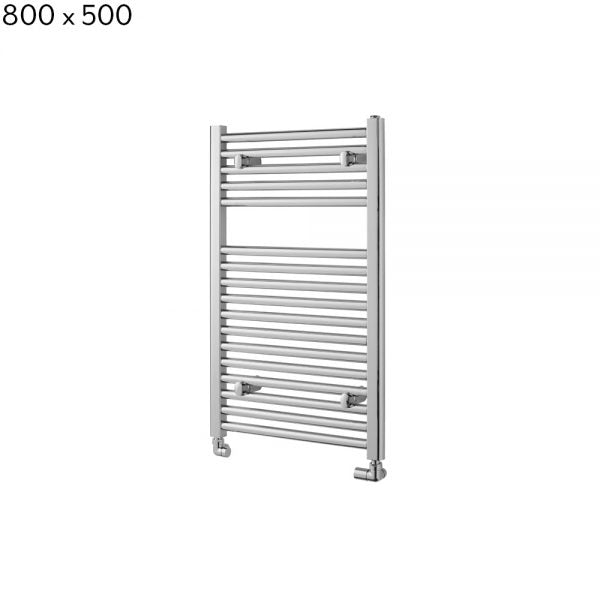 TowelRads Ladder Rail 800x500mm Pisa Chrome Straight Radiator