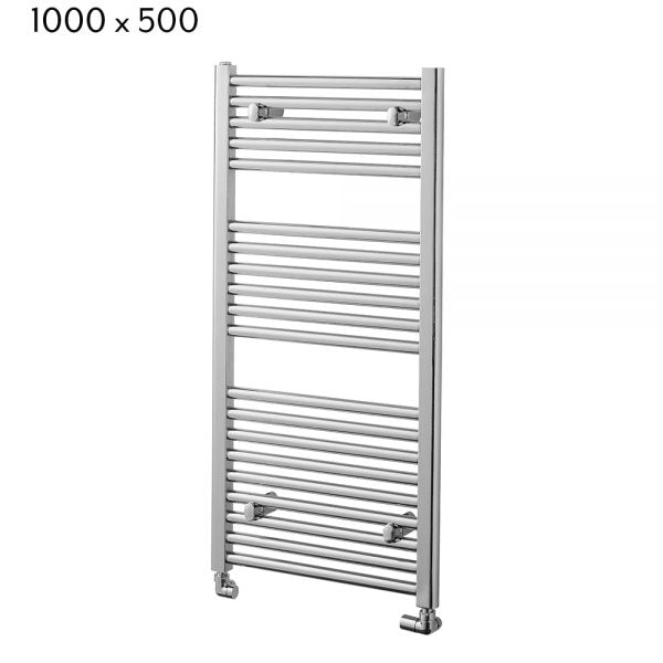 TowelRads Ladder Rail 1000x500mm Pisa Chrome Straight Radiator