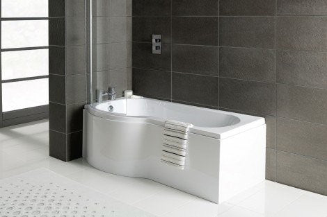 Alan T Carr Armis P Shape Acrylic Bath with Shower Screen