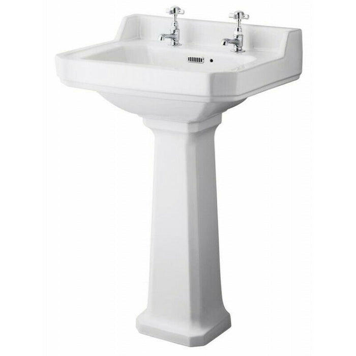 Rochester Edwardian 560mm 1 or 2 Tap Hole Traditional Basin & Pedestal