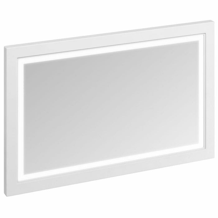 Burlington Framed 120 Mirror with LED Illumination - Matt White