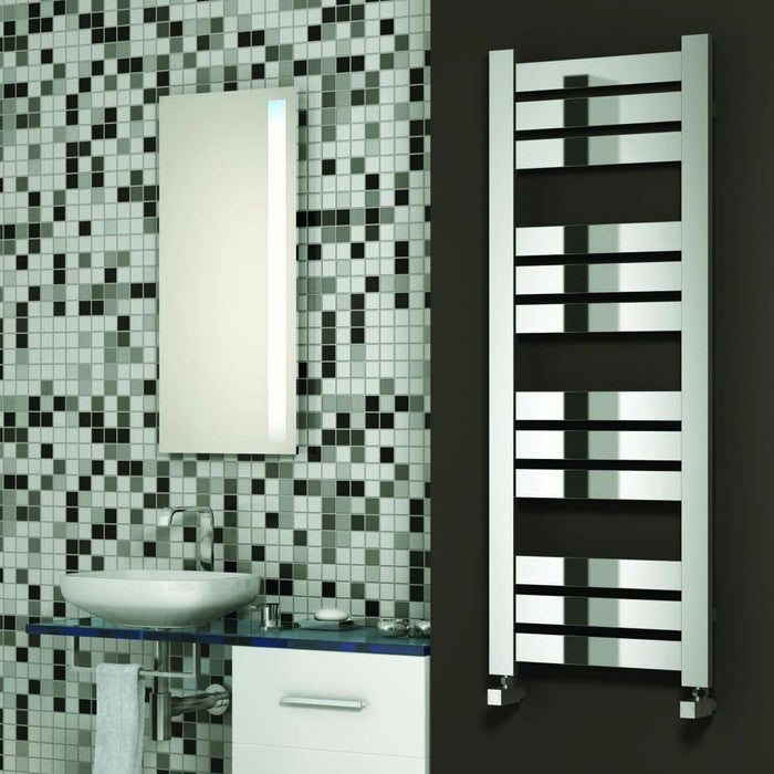 Rivaa Square Radiator Bathroom Towel Radiator - Chrome
