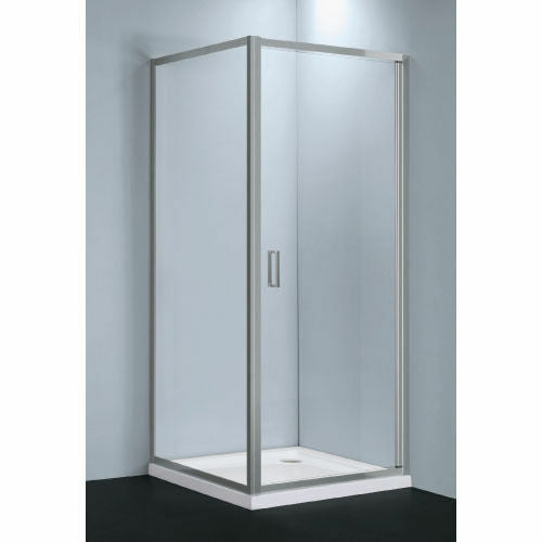 Benchmark 760mm Hinge Door with Chrome Frame & Clear Glass