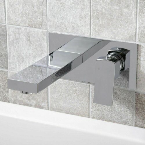 Blade Wall Mounted Two Hole Bathroom Basin Taps